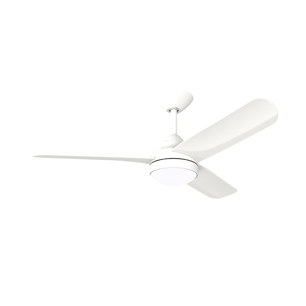 X-Over Ceiling Fan DC 48" 3 Blades Matt White With Light And Wall Control